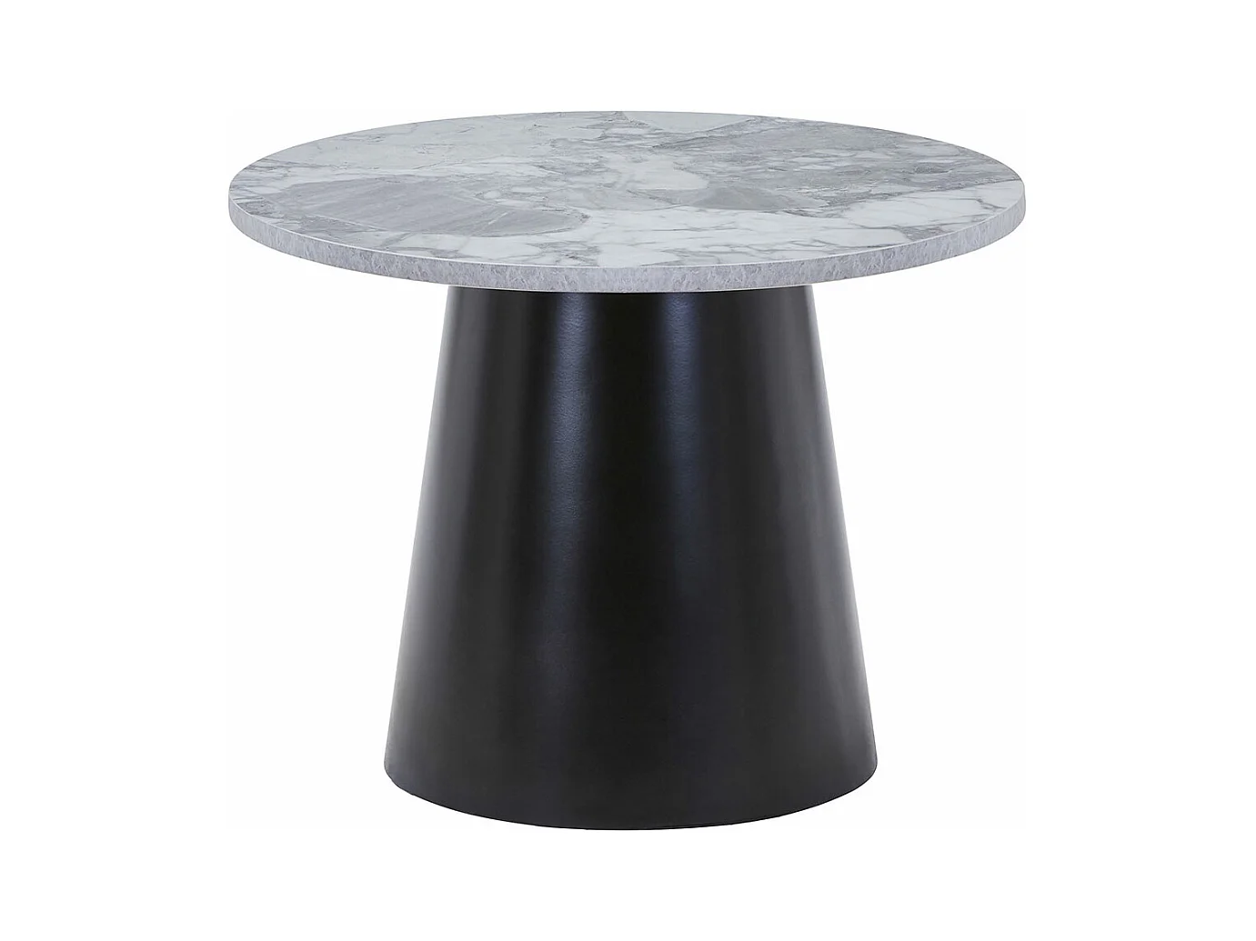 Brito table basse look marbre Ø60cm gris, noir.