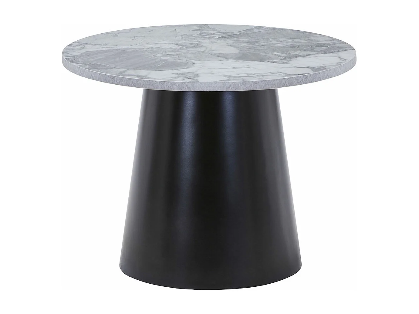 Brito table basse look marbre Ø60cm gris, noir.
