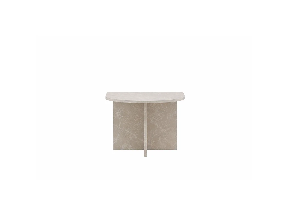 Lot de 2 Tables Basses Effet Marbre "Sala" 60cm Beige