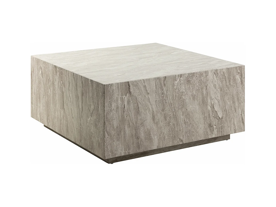 Dice table basse gris.