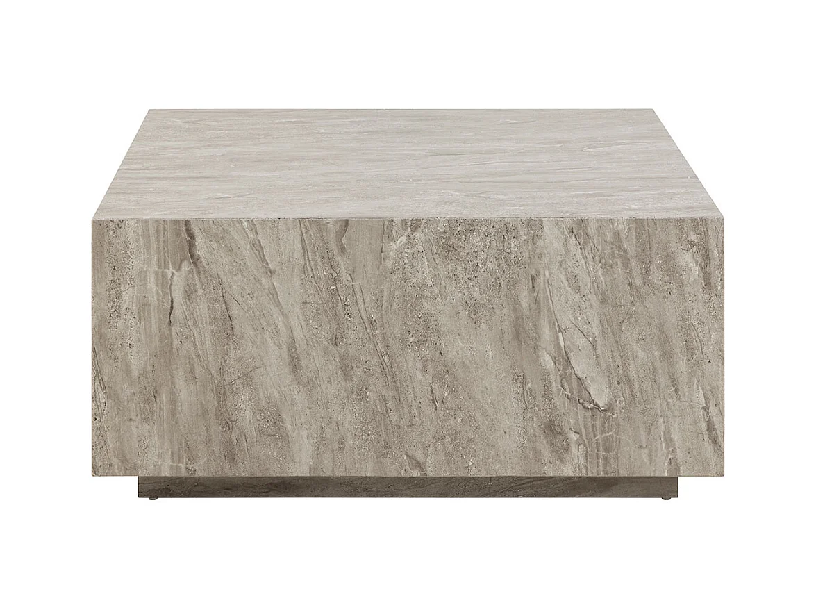 Dice table basse gris.