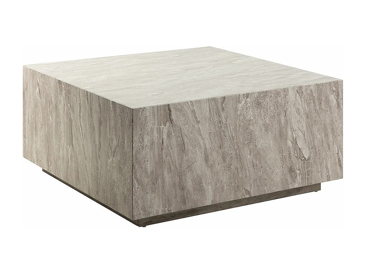 Dice table basse gris.