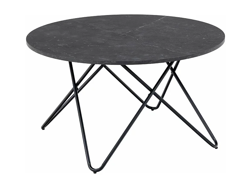 Wyre table basse Ø80cm noir.