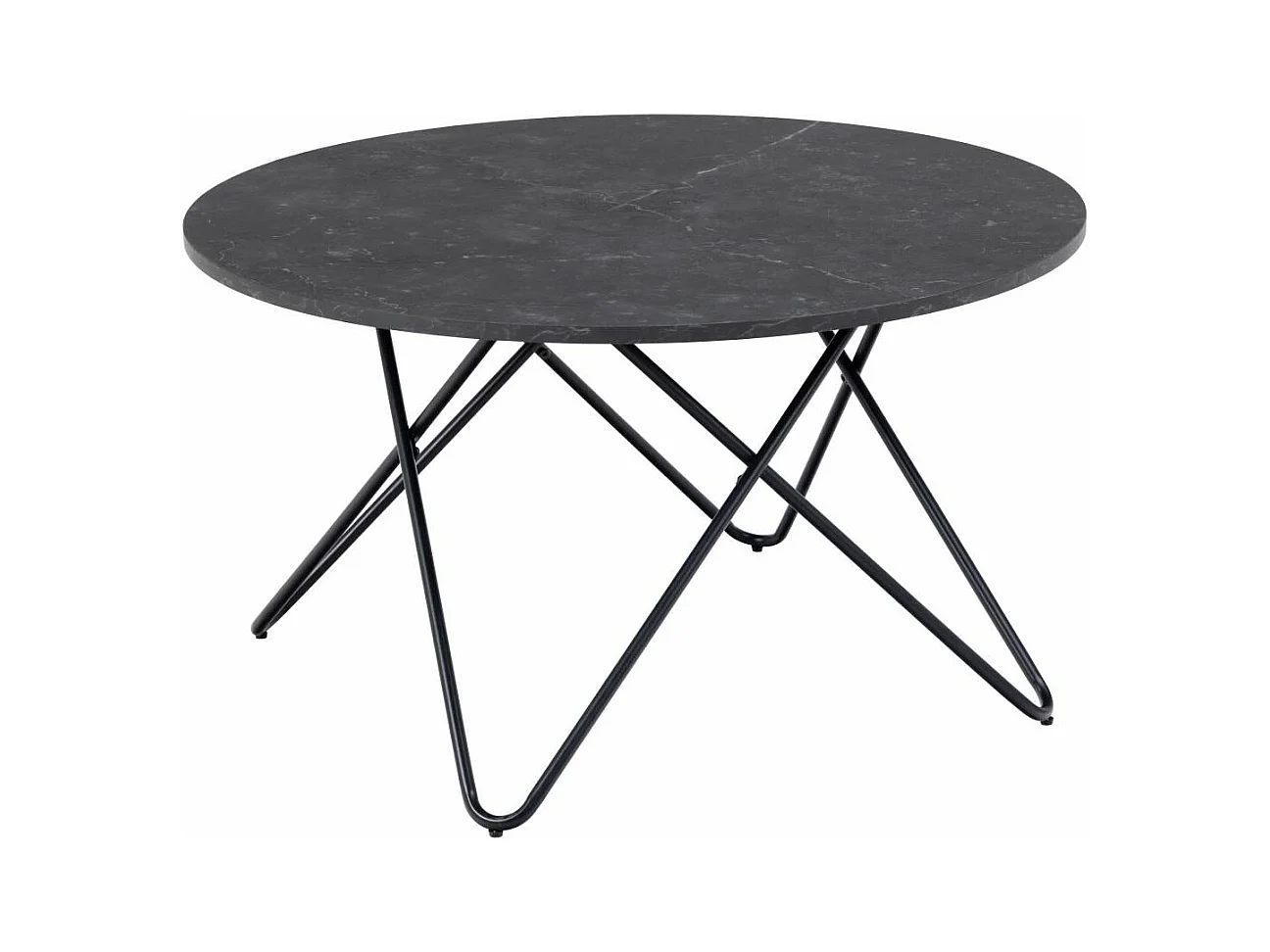 Wyre table basse Ø80cm noir.
