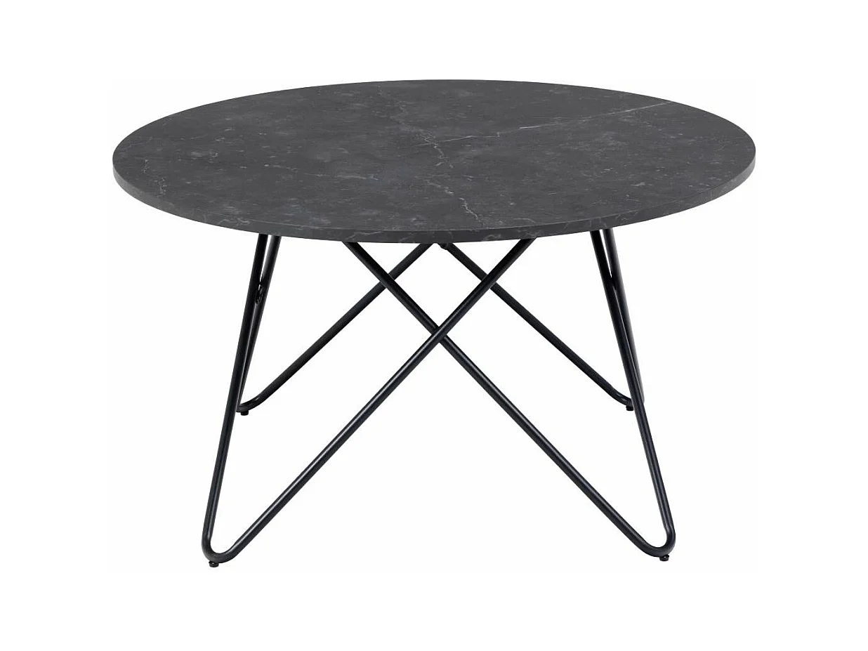 Wyre table basse Ø80cm noir.