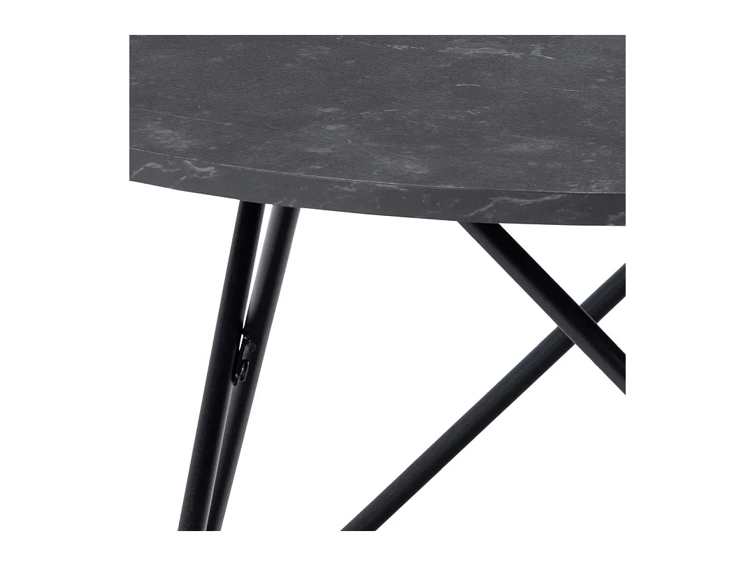 Wyre table basse Ø80cm noir.