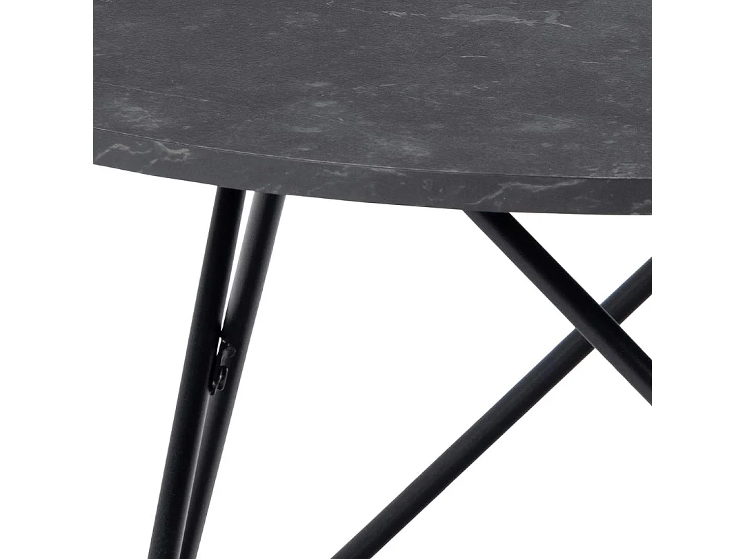 Mesa de centro Wyre Ø80cm negra.