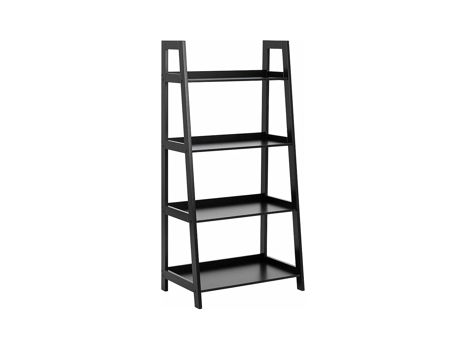 Wally bibliothèque 4 étagères noires.