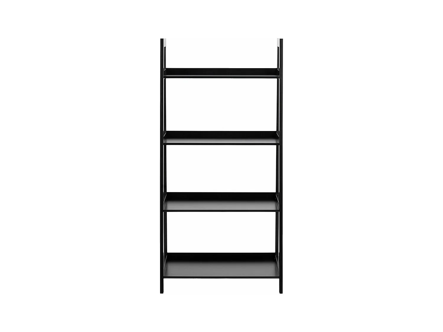 Wally bibliothèque 4 étagères noires.