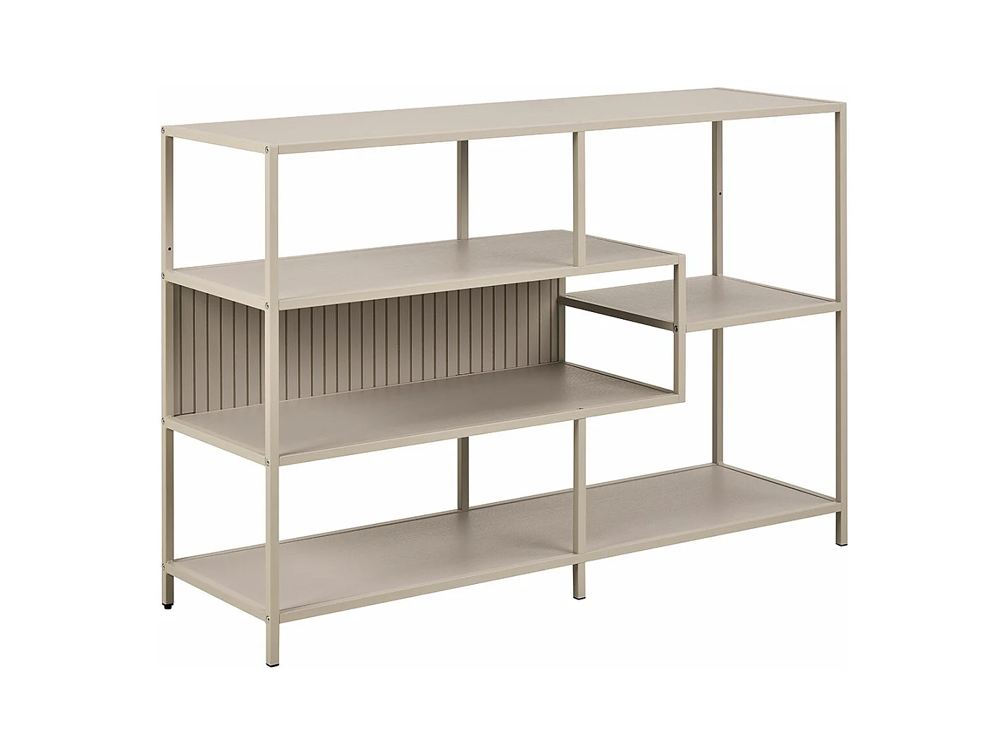 Seaford bibliothèque 4 étagères grises.