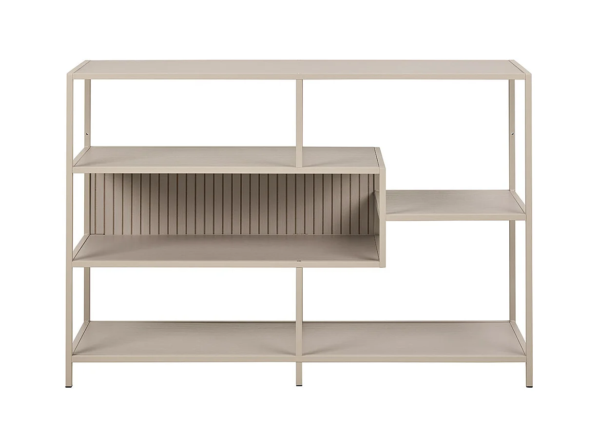 Seaford bibliothèque 4 étagères grises.