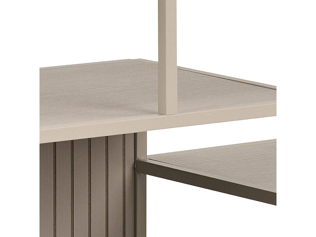 Seaford bibliothèque 4 étagères grises.