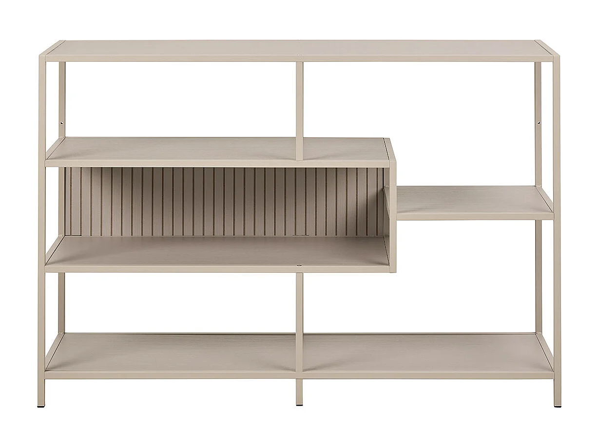 Seaford bibliothèque 4 étagères grises.