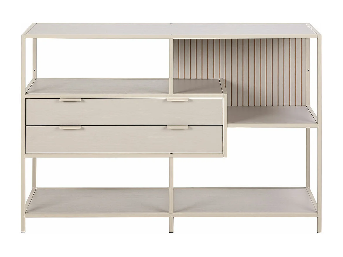 Seaford Regal 2 Schubladen 3 Regale grau.