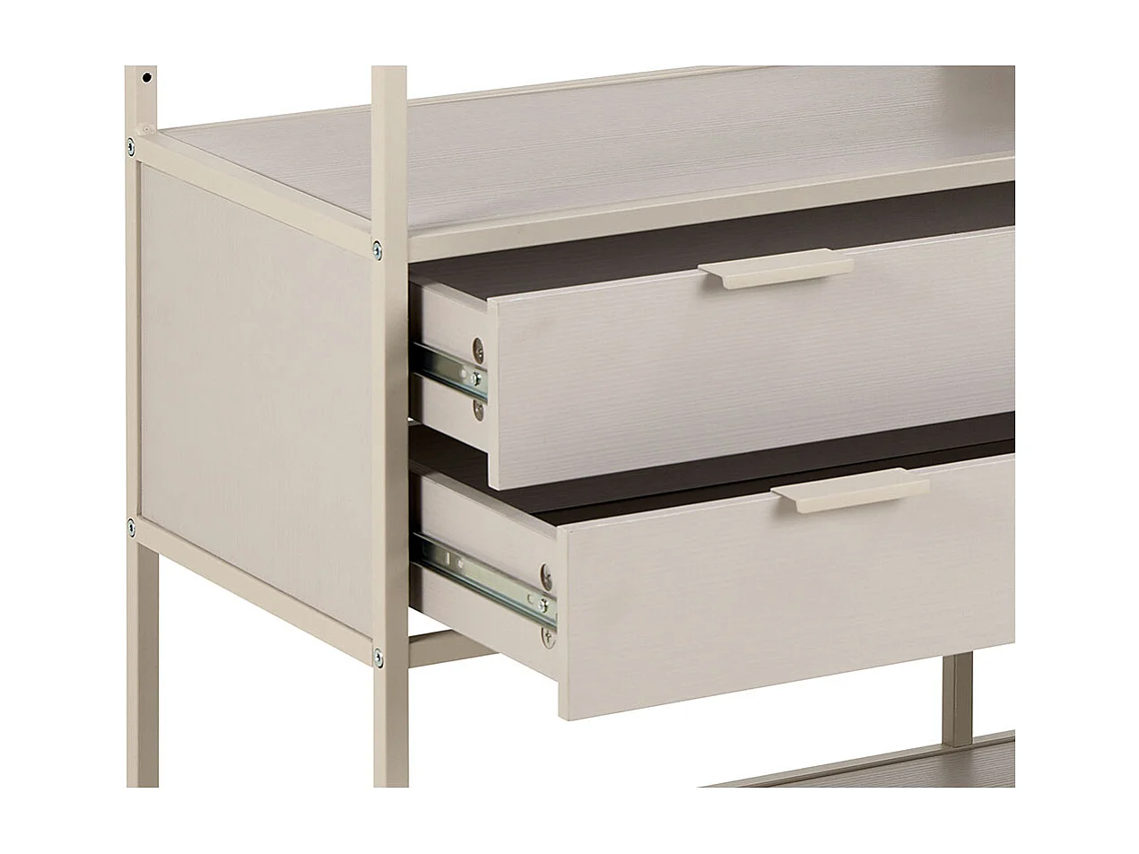 Seaford Regal 2 Schubladen 3 Regale grau.