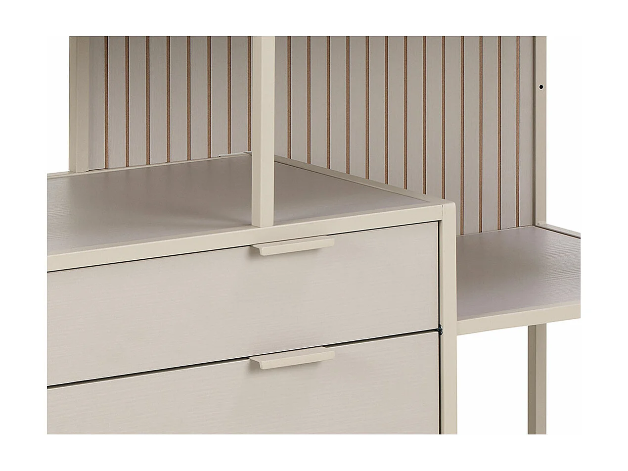 Seaford Regal 2 Schubladen 3 Regale grau.