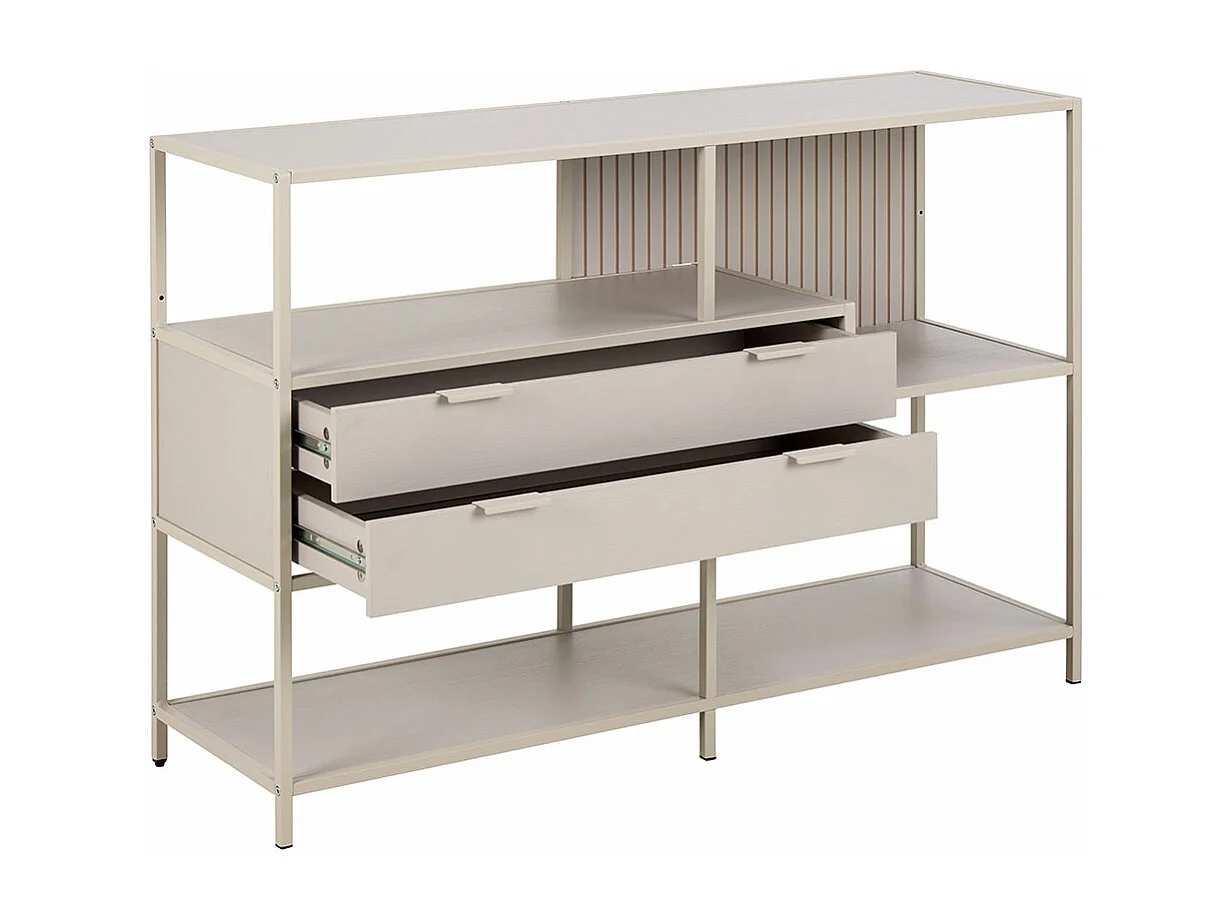 Seaford Regal 2 Schubladen 3 Regale grau.