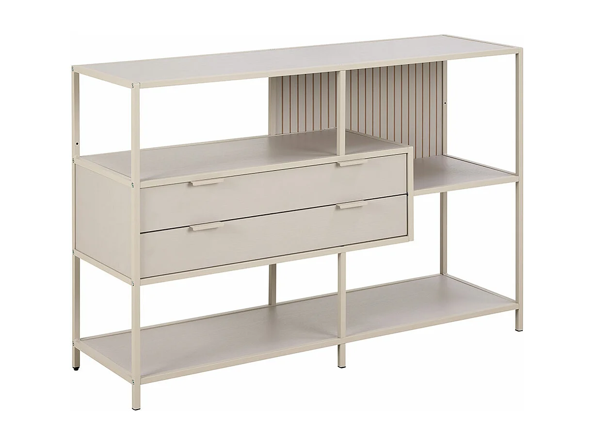 Seaford Regal 2 Schubladen 3 Regale grau.