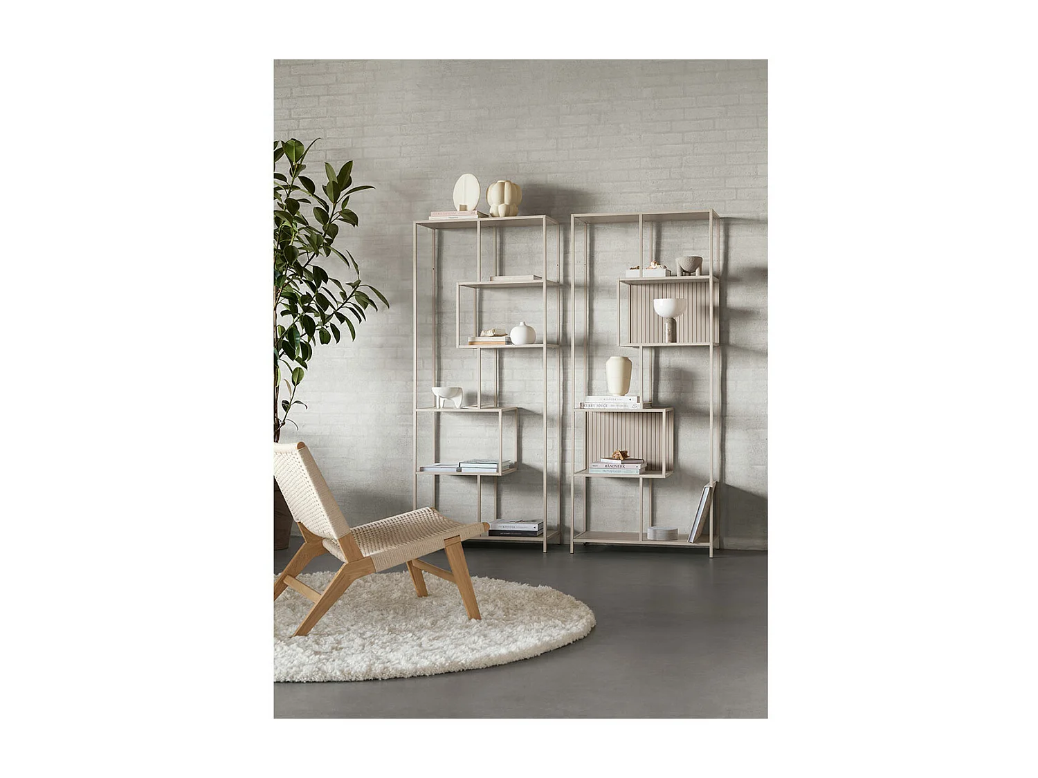 Sea wandkast 5 planken grijs.