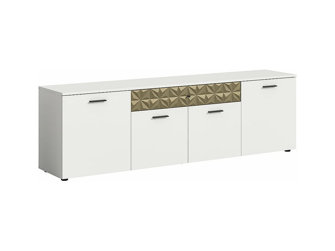 Prisma TV-meubel 1 lade 4 deuren wit.