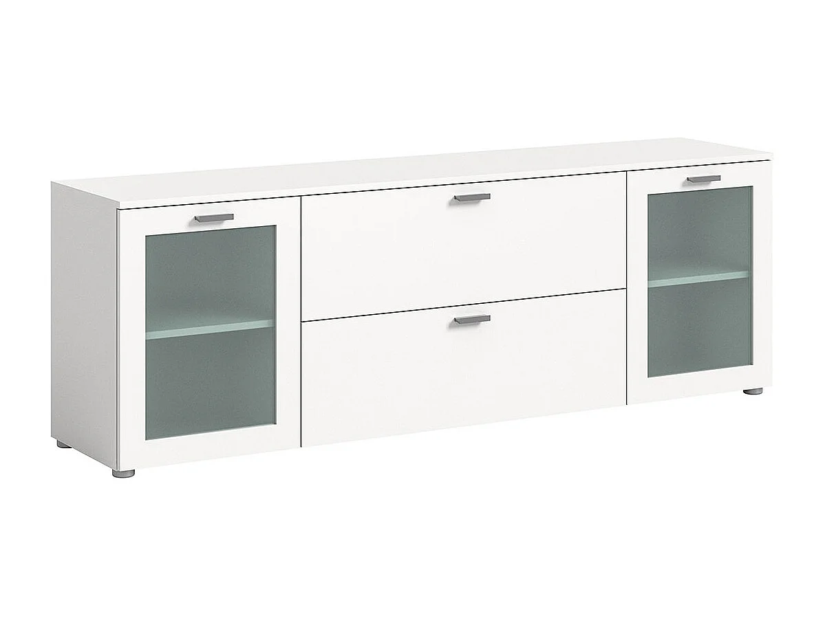 Xeno TV-meubel 2 laden 2 deuren wit.