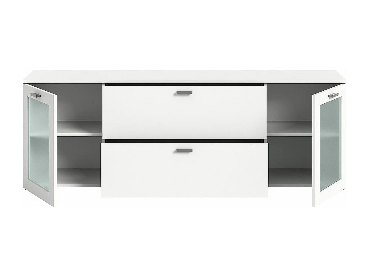 Xeno TV-meubel 2 laden 2 deuren wit.