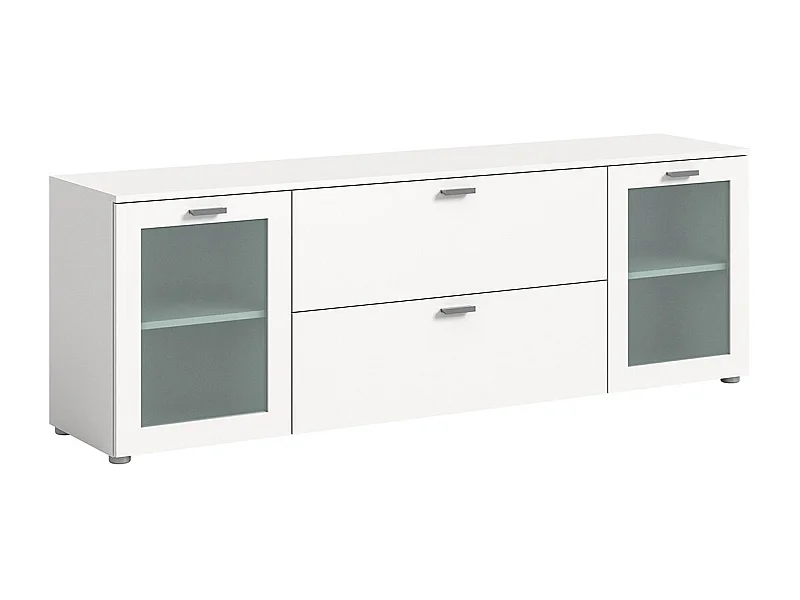 Xeno TV-meubel 2 laden 2 deuren wit.
