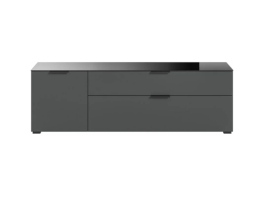 Ray TV Tisch 2 Schubladen 1 Tür 1 Klapptür anthrazit.