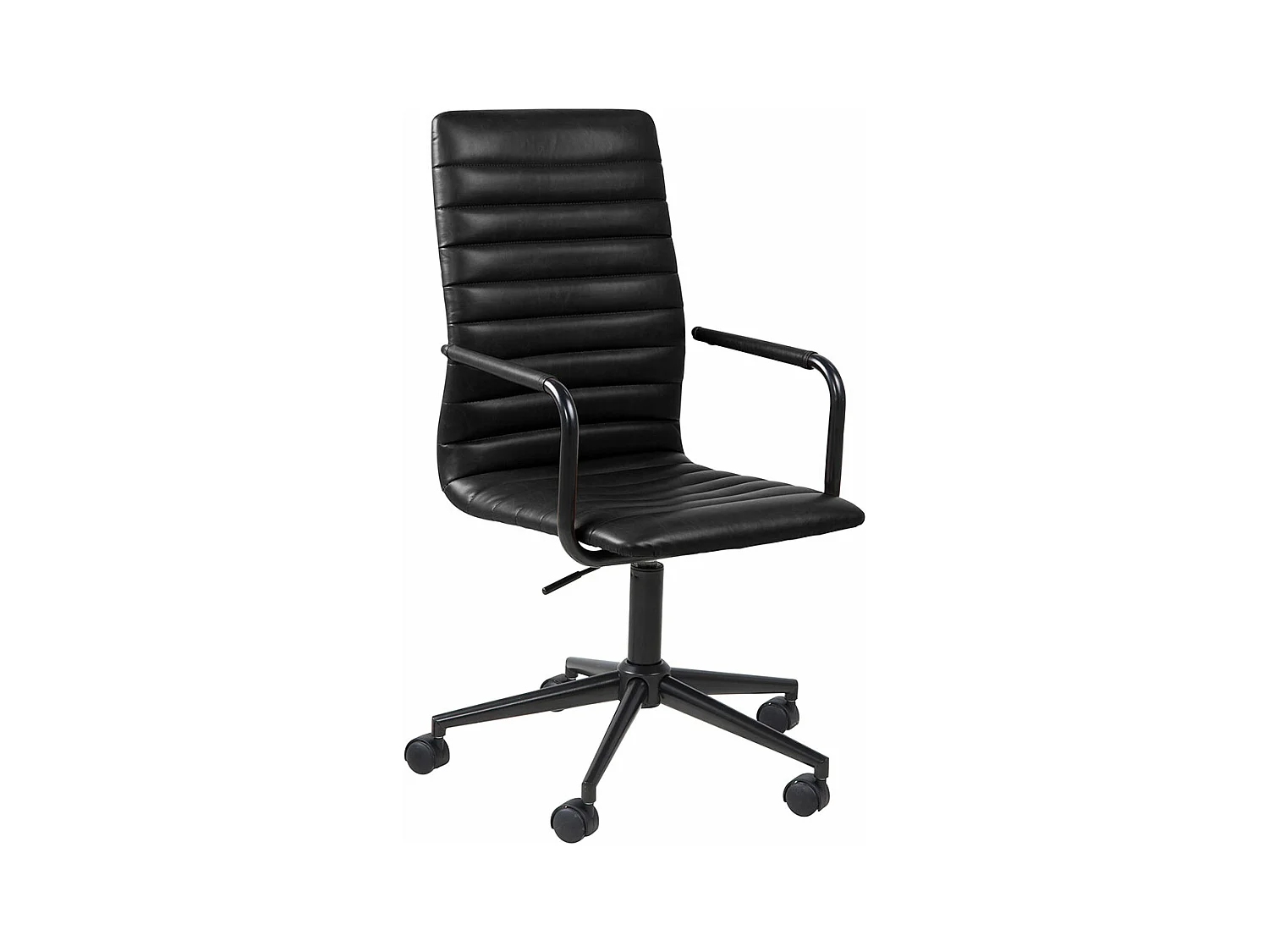 Winslow chaise de bureau PU cuir noire.