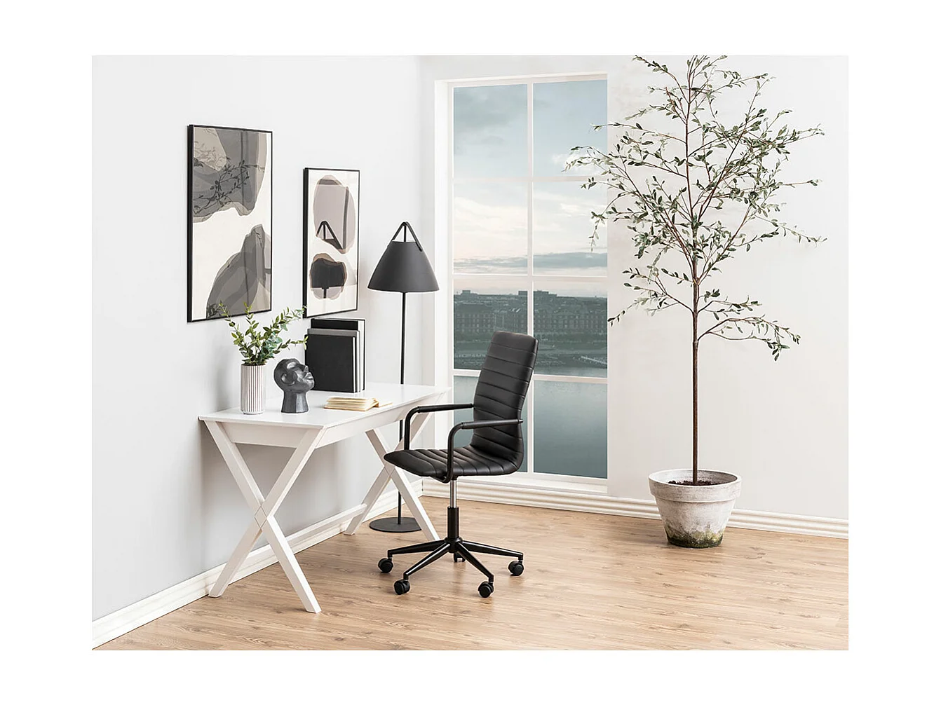 Winslow Bürostuhl PU Kunstleder schwarz.