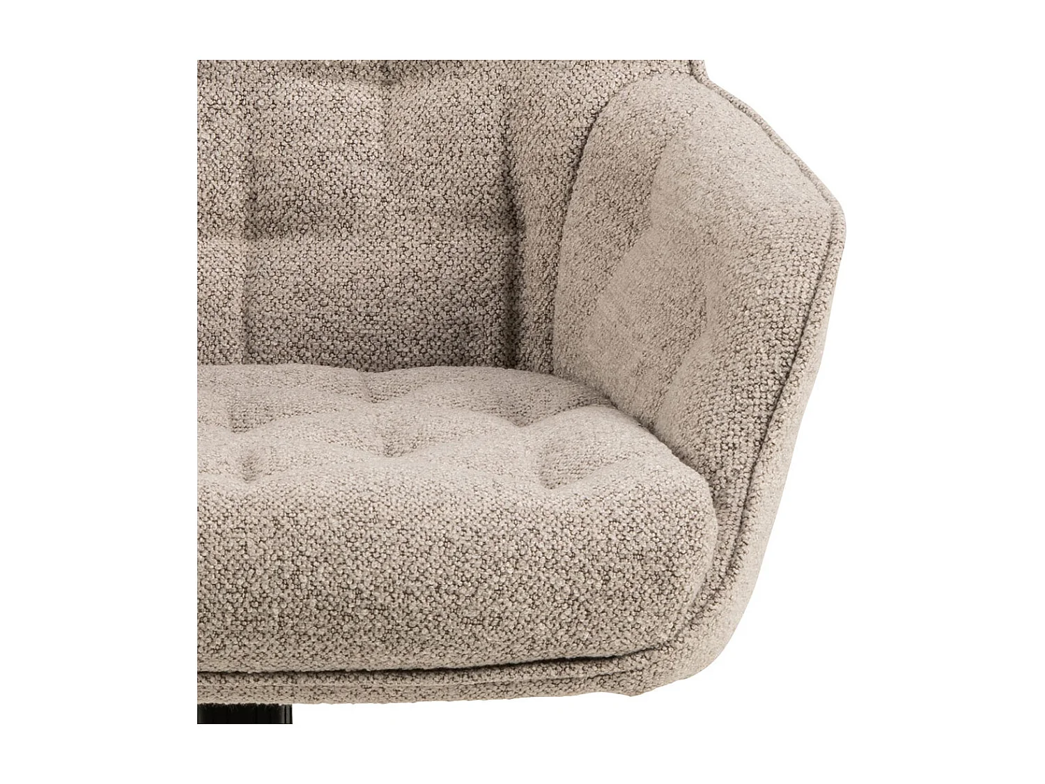 Erik chaise de bureau bouclé beige.