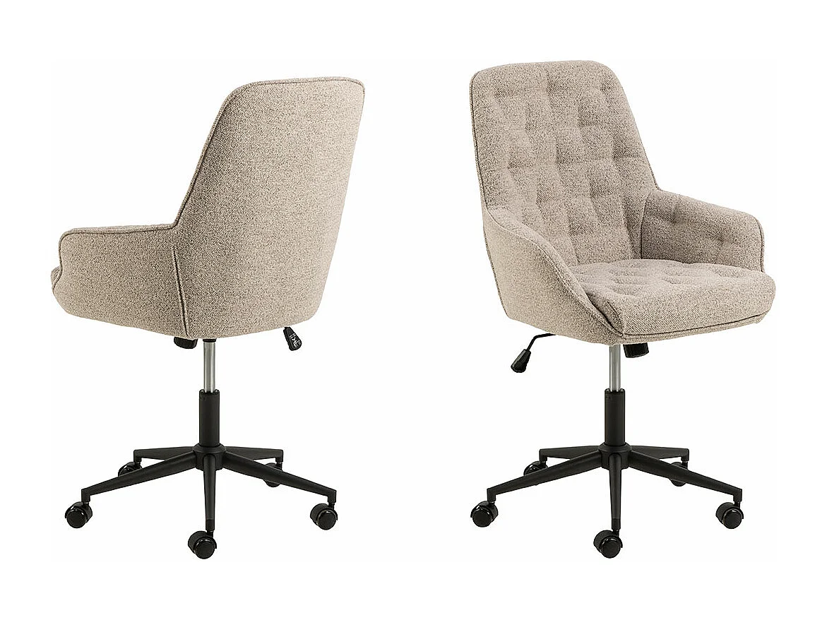 Erik chaise de bureau bouclé beige.