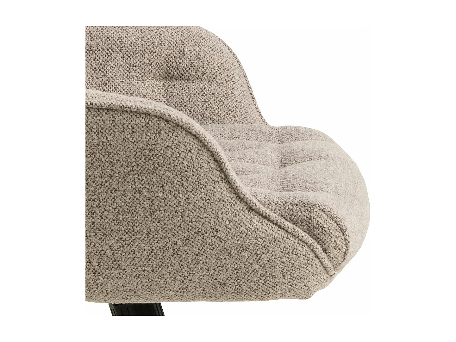 Erik chaise de bureau bouclé beige.