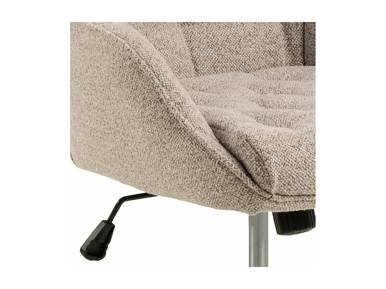 Erik chaise de bureau bouclé beige.