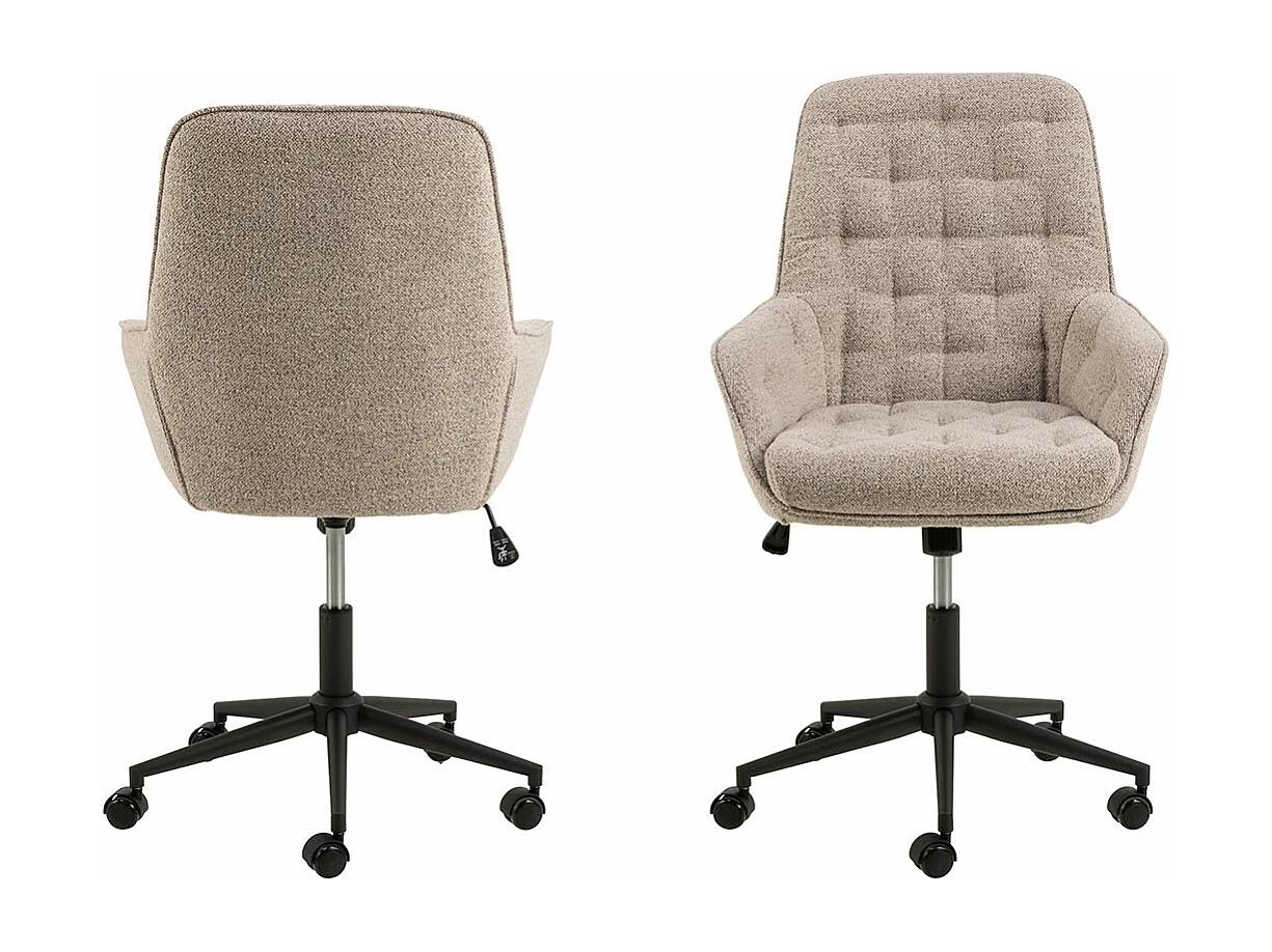 Erik chaise de bureau bouclé beige.