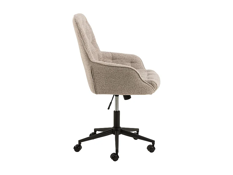Erik chaise de bureau bouclé beige.