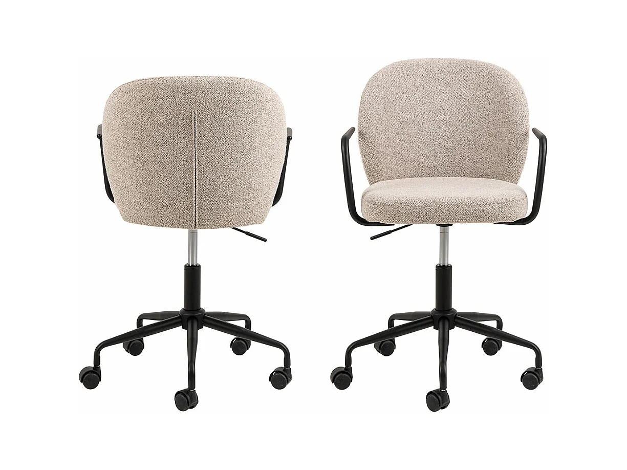 Patricia chaise de bureau bouclé beige.