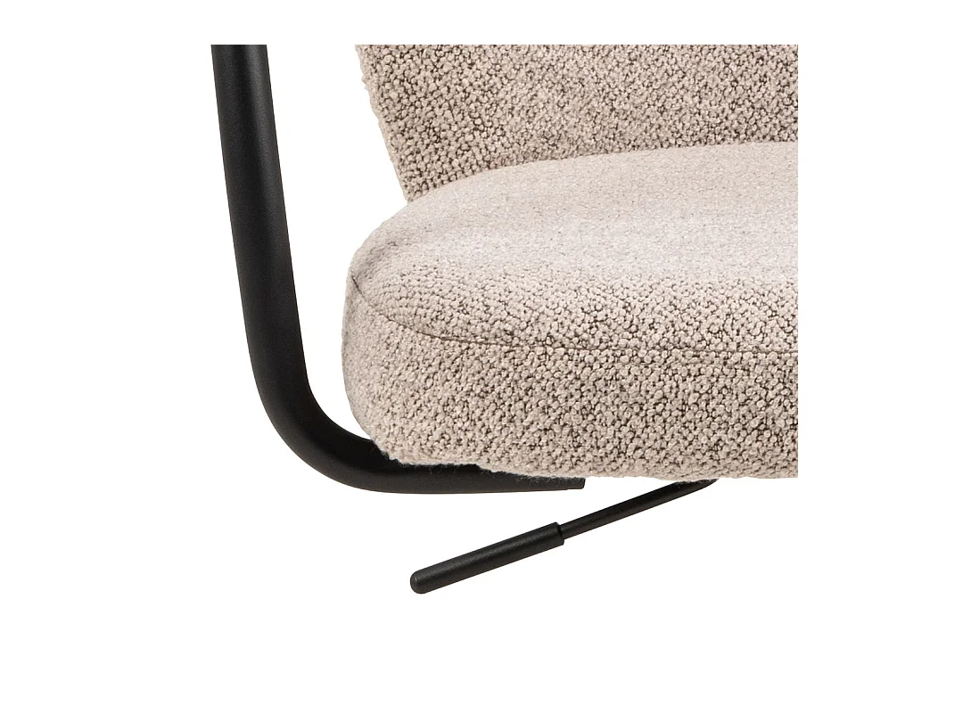 Patricia chaise de bureau bouclé beige.