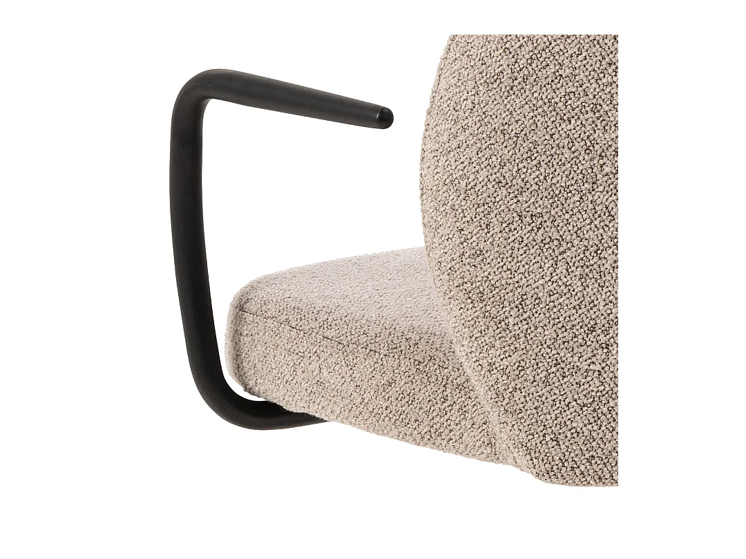 Patricia chaise de bureau bouclé beige.