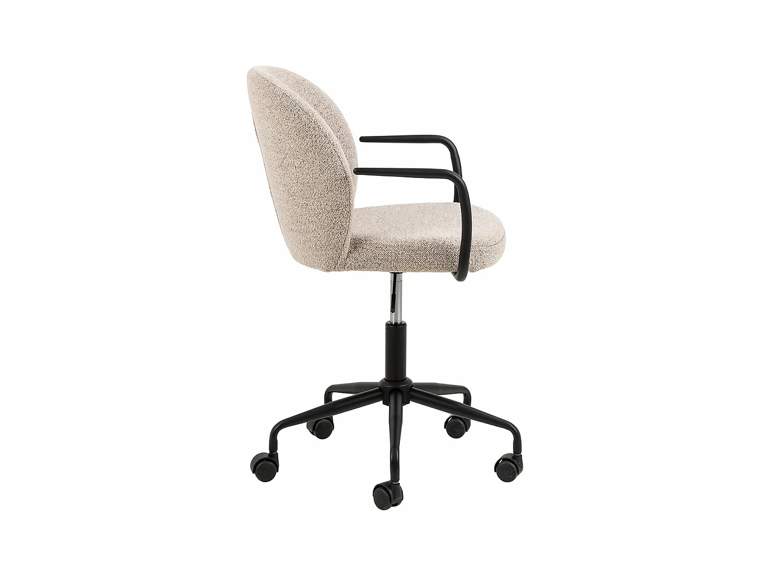 Naomi kantoorstoel bouclé beige.