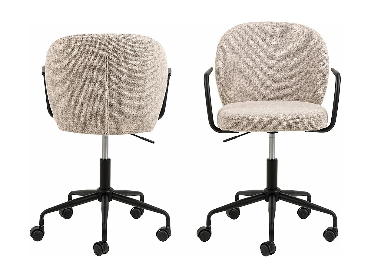 Patricia chaise de bureau bouclé beige.