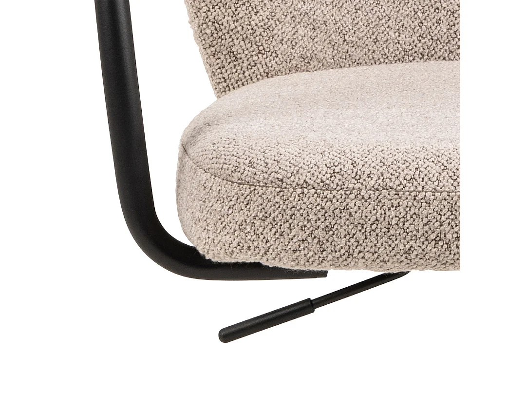 Patricia chaise de bureau bouclé beige.