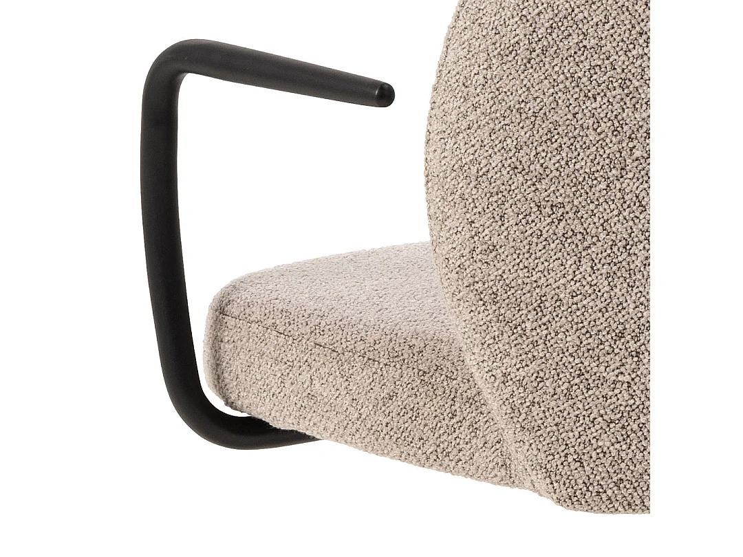 Patricia chaise de bureau bouclé beige.