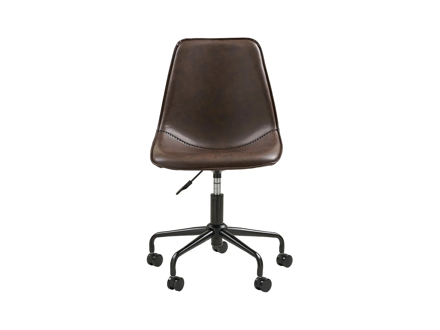 Chaise de bureau simili cuir marron MONACO – Élégance épurée