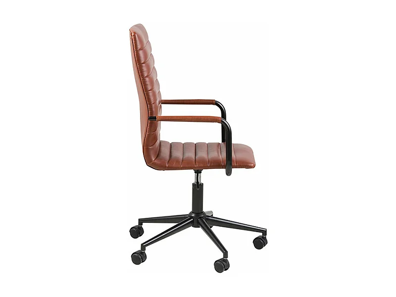 Winslow chaise de bureau PU cuir marron.