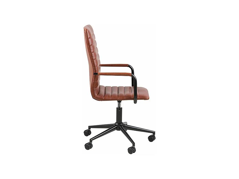 Winslow chaise de bureau PU cuir marron.