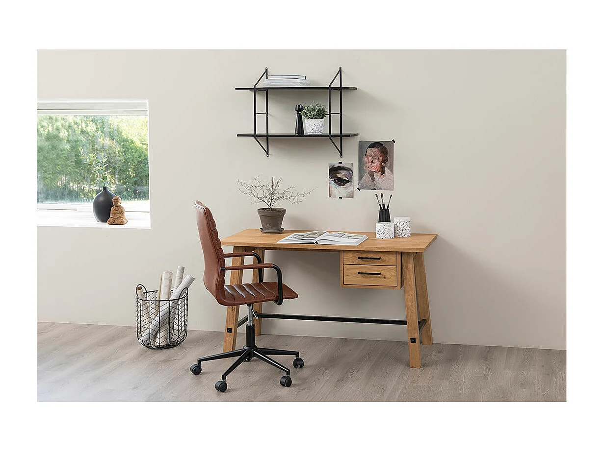 Winslow Bürostuhl PU Kunstleder braun.