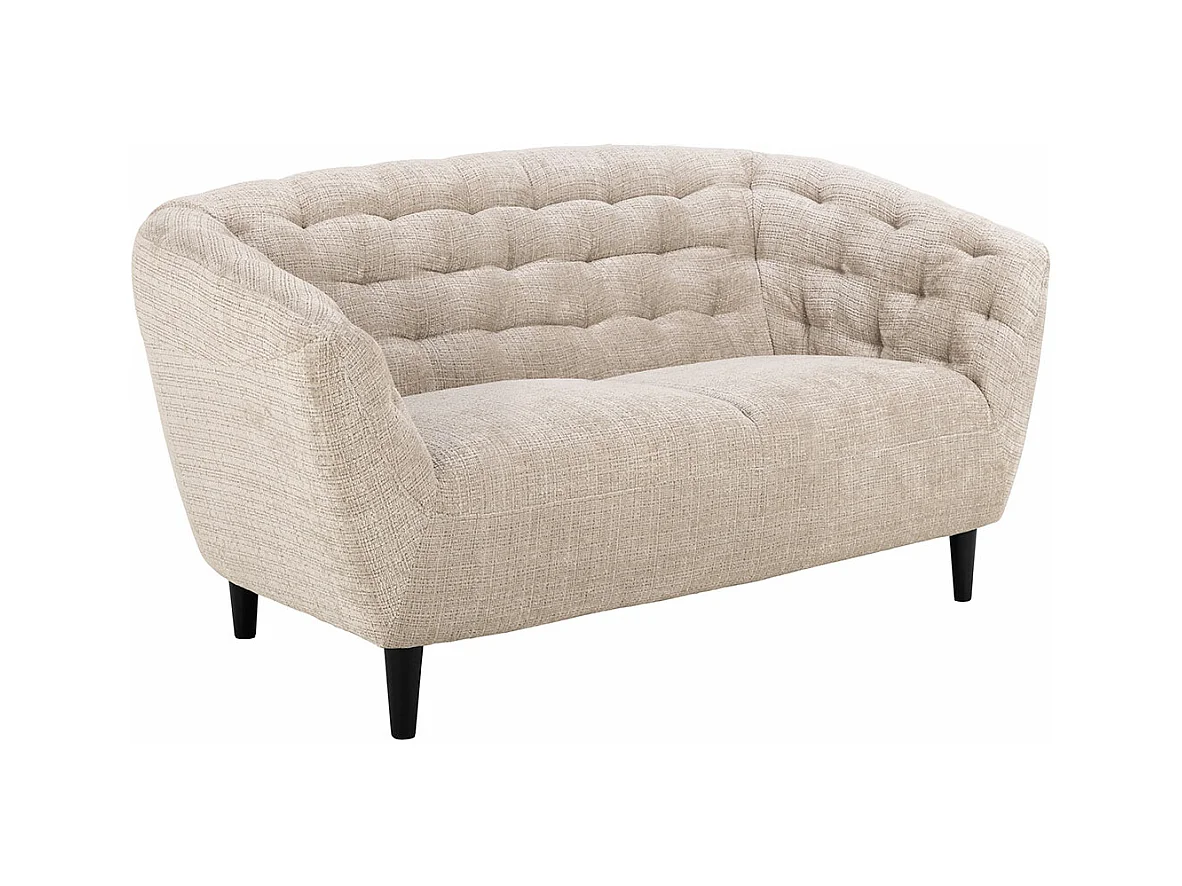 Ria canapé canapé 2 places chenille beige.