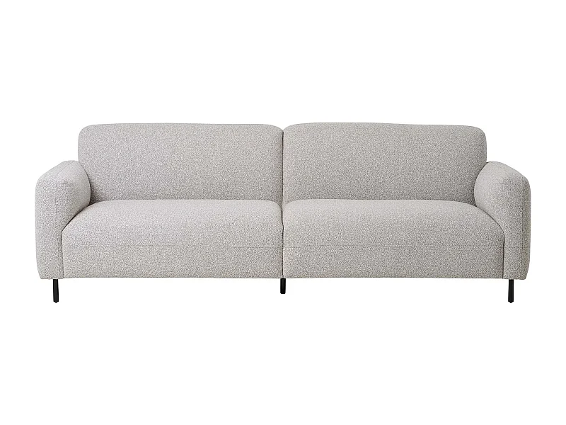 Canapé 3 places SALVADOR – Tissu bouclé gris clair