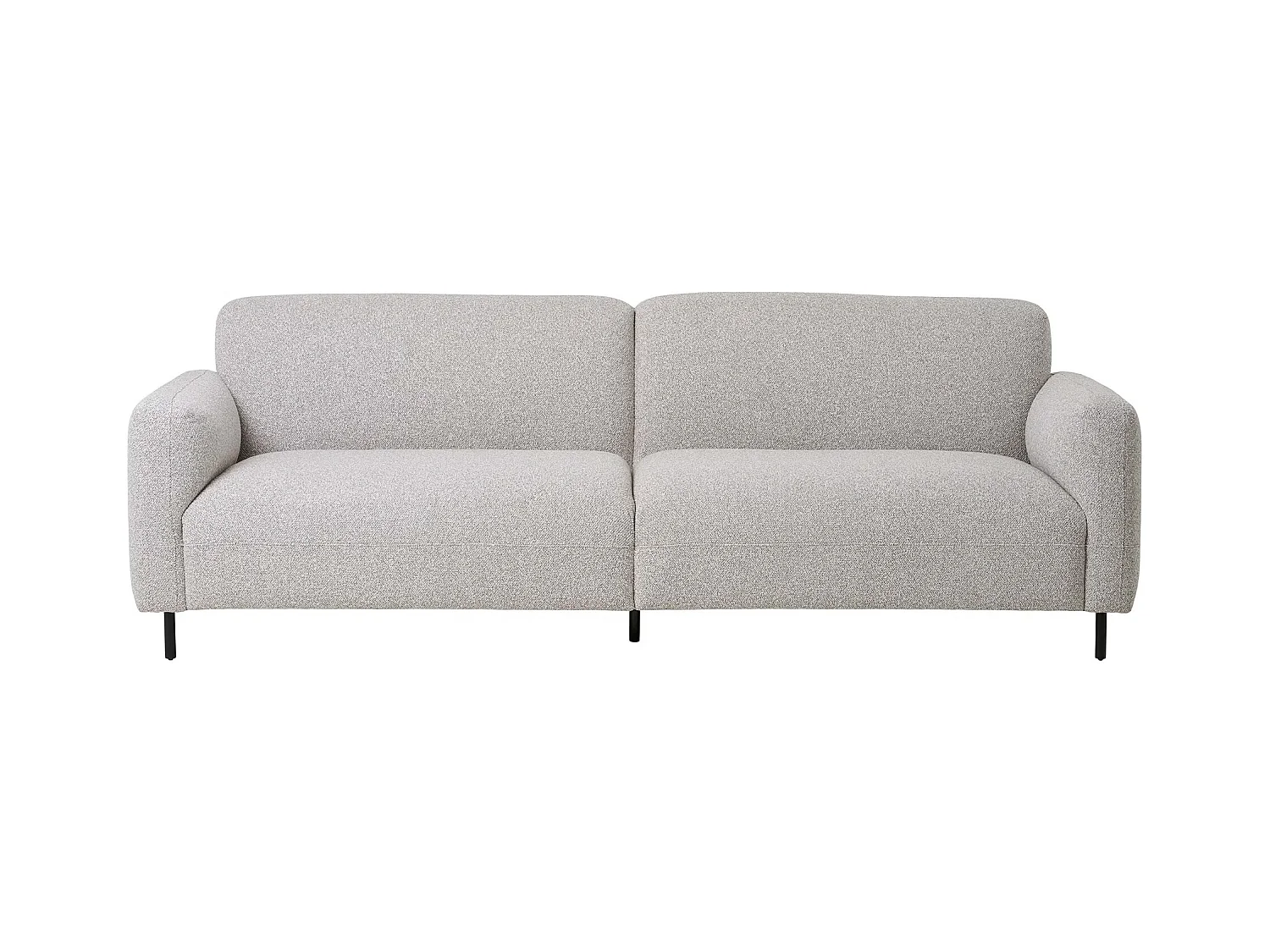 Canapé 3 places SALVADOR – Tissu bouclé gris clair